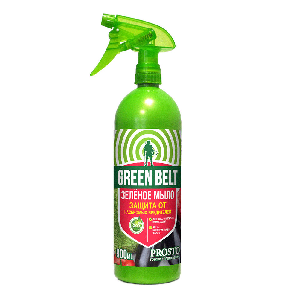 Средство для защиты растений от вредителей Green Belt Prosto зеленое мыло 900 мл зеленое мыло green belt защита растений от насекомых и вредителей 900 мл