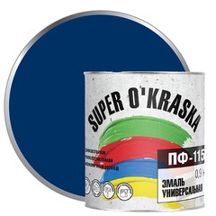 0006813 Эмаль ПФ-115 super okraska Синий 0,9кг