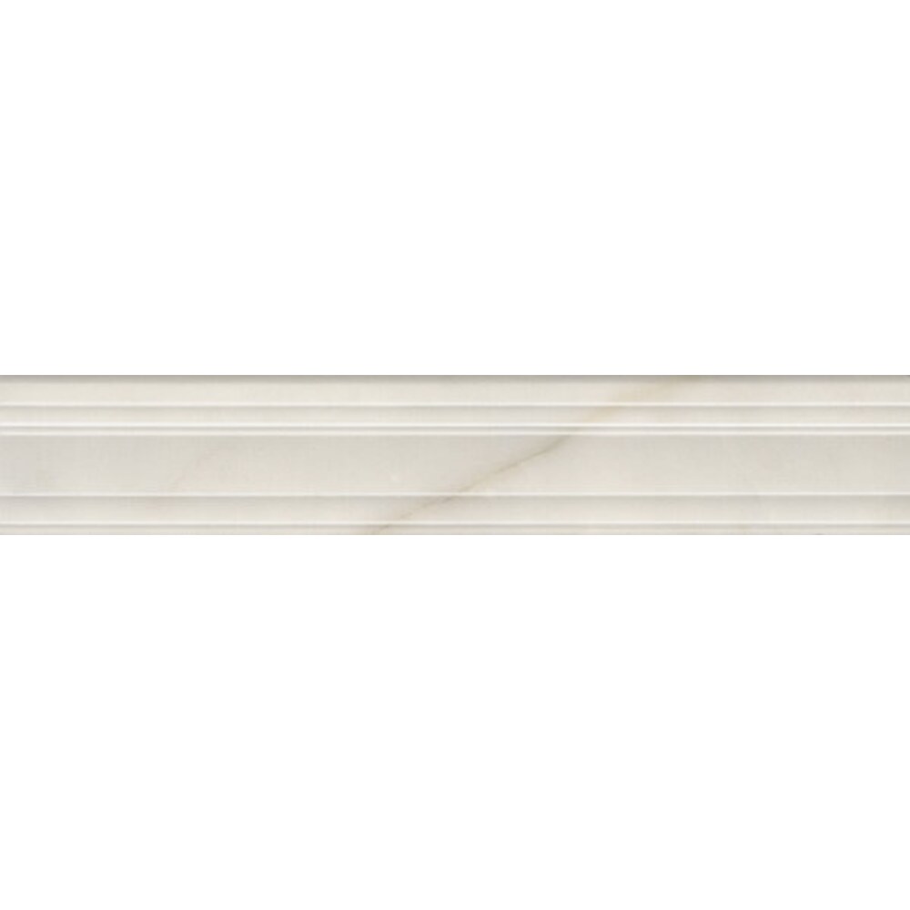 Плитка бордюр Kerama Marazzi Багет Греппи белый глянцевый 400х73 мм ...