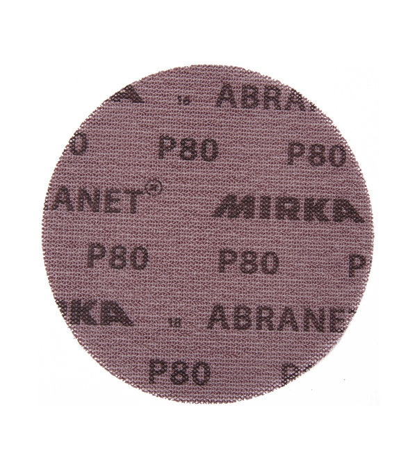 Диск шлифовальный Mirka Abranet d125 мм P80 на липучку сетчатая основа (5 шт.) диск шлифовальный mirka abranet d125 мм p180 на липучку сетчатая основа 5 шт
