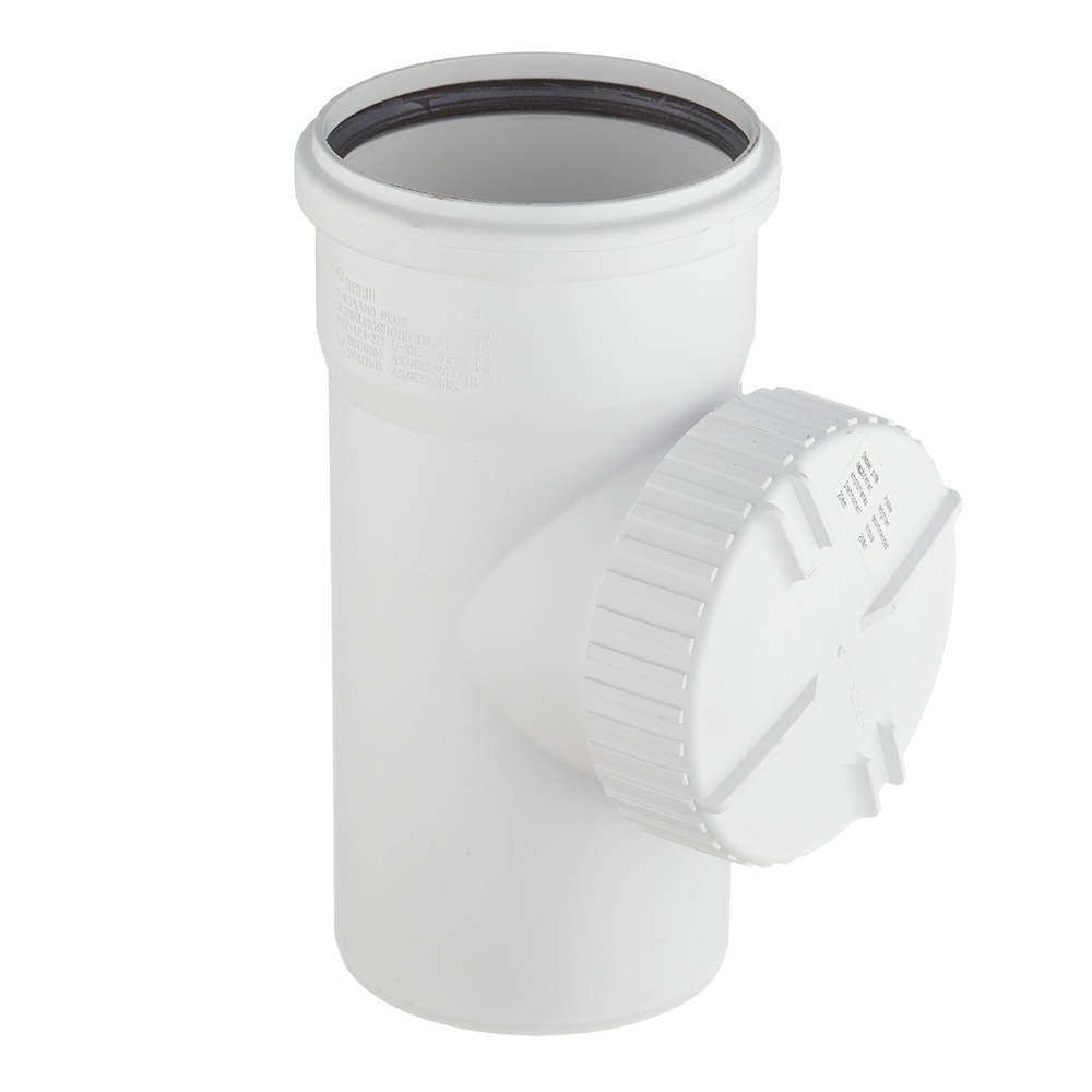 Ревизия Rehau Raupiano Plus d110 мм пластиковая шумопоглощающая для внутренней канализации