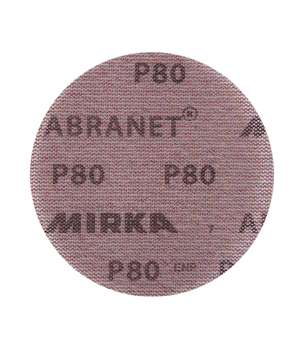 Диск шлифовальный Mirka Abranet d150 мм P80 на липучку сетчатая основа (5 шт.) диск шлифовальный mirka abranet d125 мм p180 на липучку сетчатая основа 5 шт