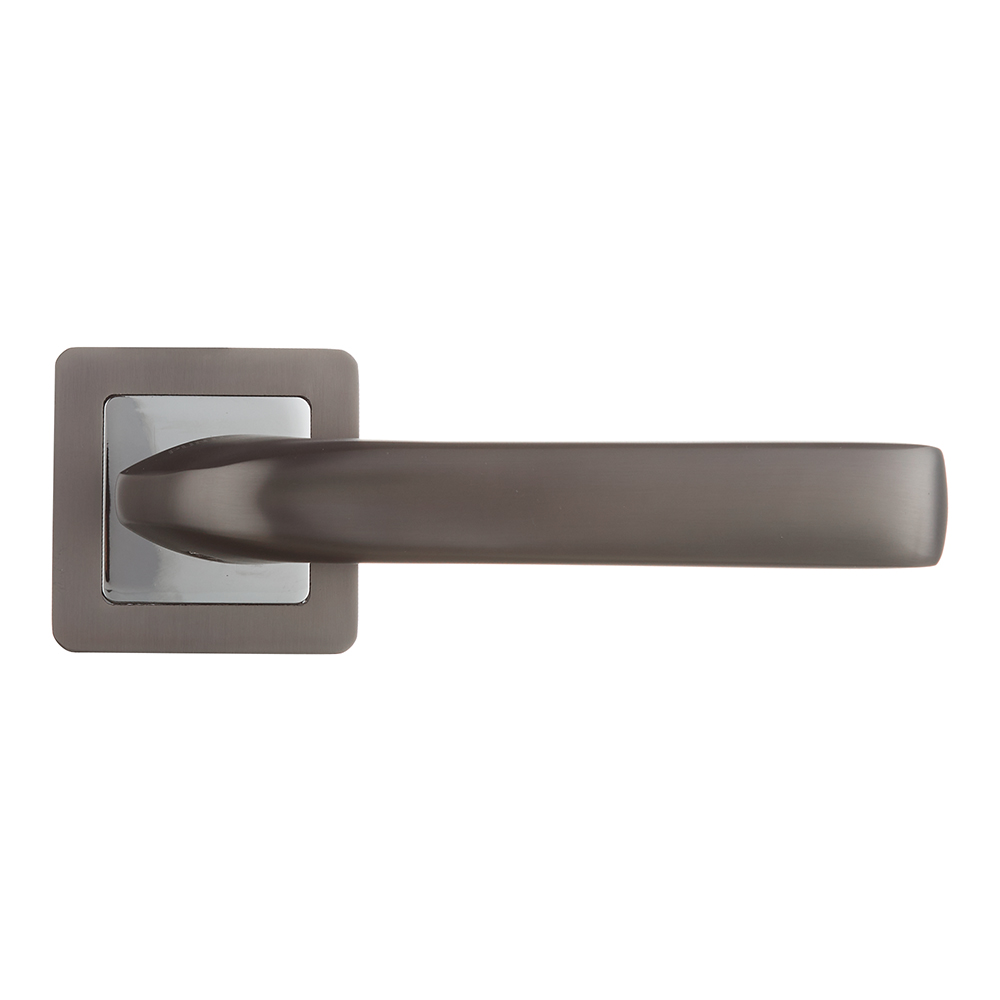 Ручка дверная Punto Saturn квадратная розетка графит/хром