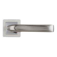 Ручка дверная Punto Saturn квадратная розетка (матовый никель/хром)
