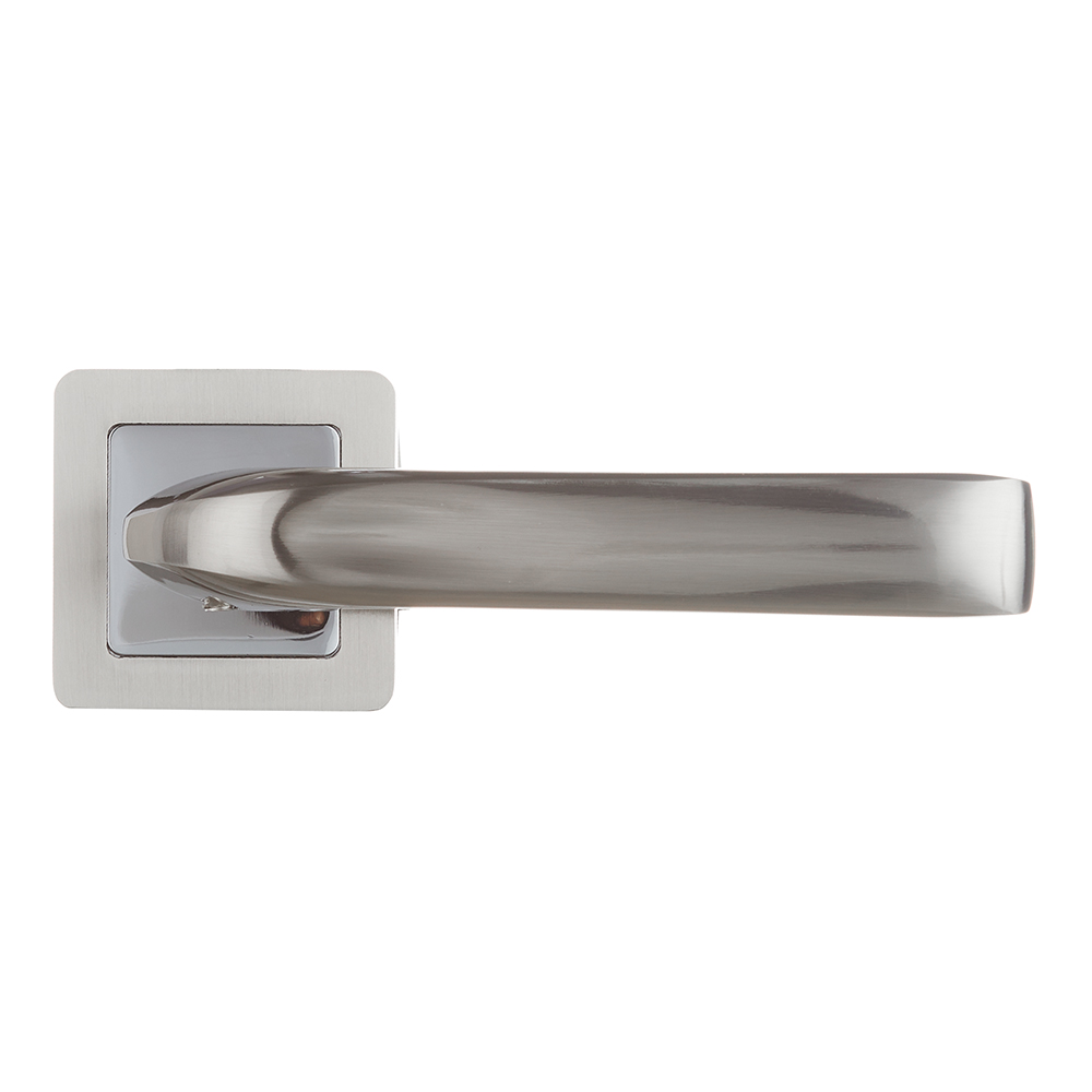 Ручка дверная Punto Saturn квадратная розетка матовый никель/хром