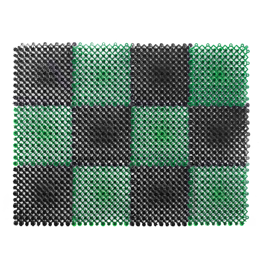 фото Коврик придверный травка 42х56 см vortex черно-зеленый