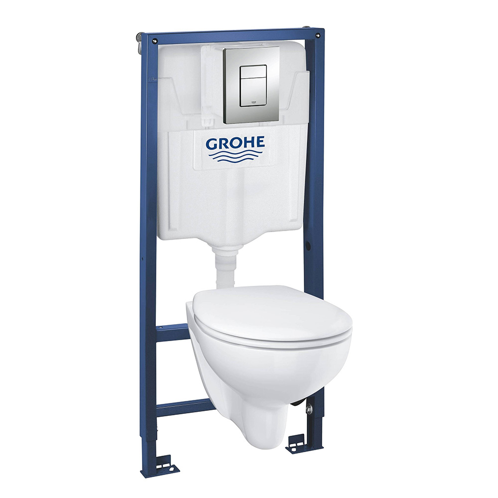 

Инсталляция Grohe Solido Lecico с клавишей с унитазом микролифт (39586000), Белый