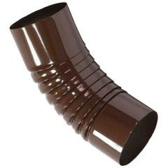 Колено стока металлическое d100 мм коричневый шоколад RAL 8017