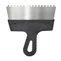 Шпатель для клея зубчатый Biber 200 мм нержавеющая сталь с пластиковой ручкой (35213)