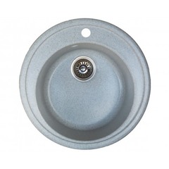 Мойка для кухни Novell Медея 502х502х210 мм врезная круглая без крыла искусственный камень серый