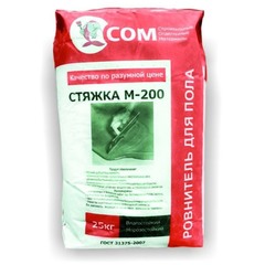 Стяжка цементная СОМ базовая М-200 25 кг