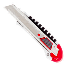 Нож строительный Hesler 25 мм с ломающимся лезвием стальной корпус