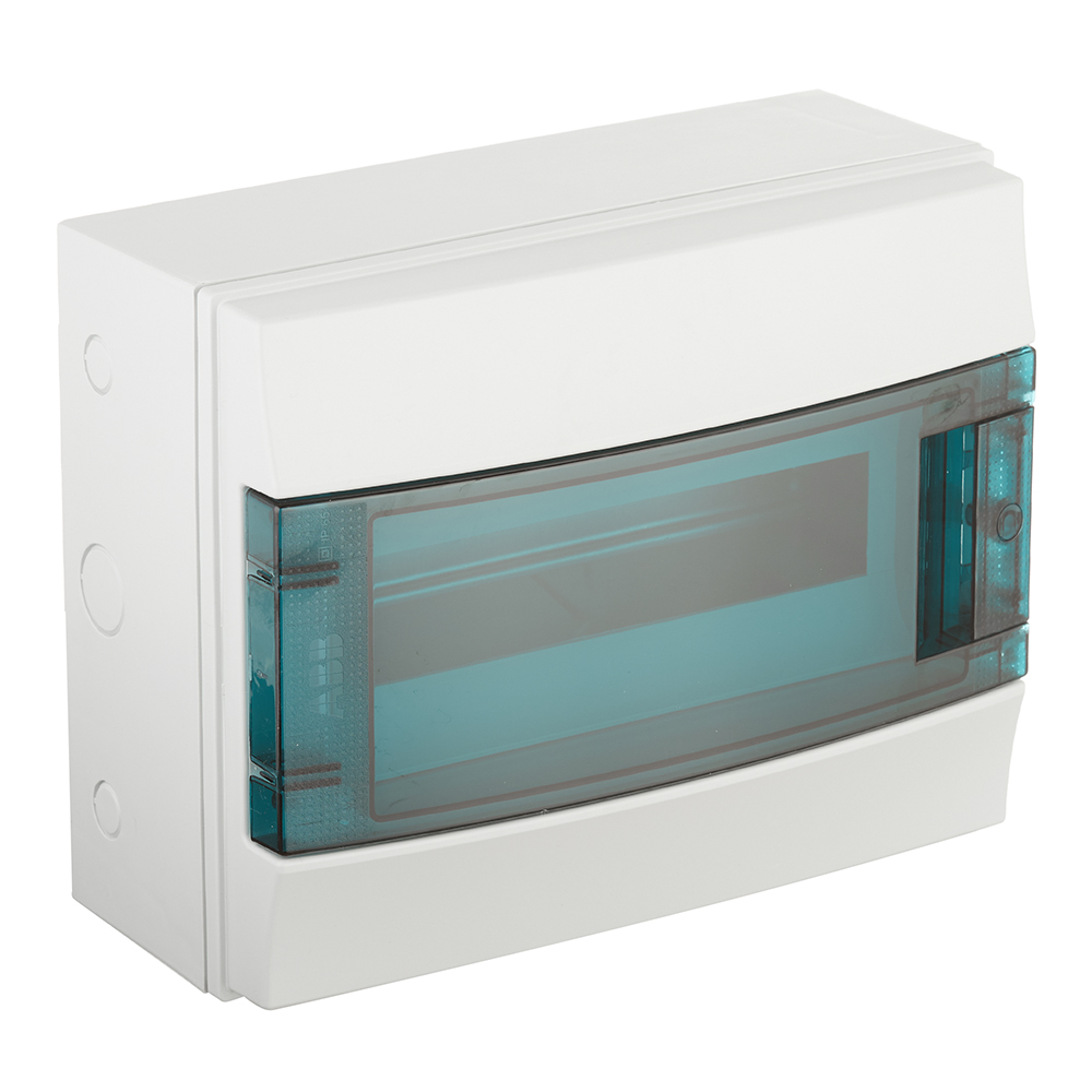 фото Щит распределительный навесной abb mistral65 пластиковый ip65 250х320х155 мм 12 модулей прозрачная дверь