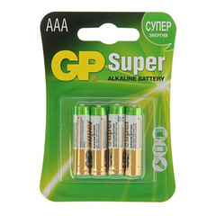 Элемент питания GP Super Alkaline 24А ААA LR03 BL4