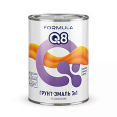 Грунт-эмаль по ржавчине Формула Q8 белая 0,9 кг