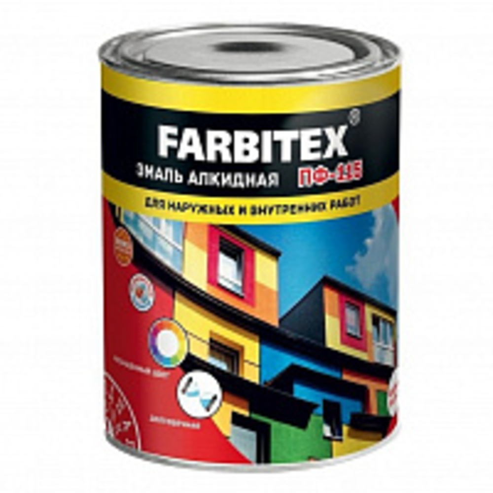 Эмаль Farbitex ПФ-115 синяя глянцевая 1,8 кг — купить в Петровиче в ...