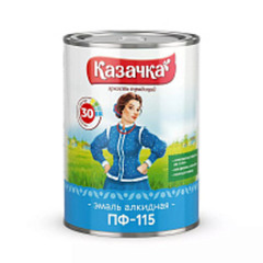 Эмаль Казачка ПФ-115 салатовая глянцевая 1,9 кг