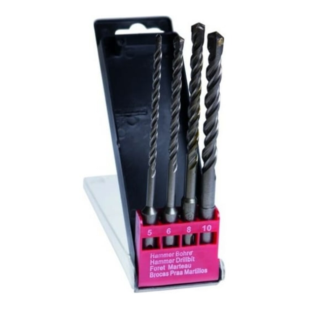 Набор буров по бетону, две режущие кромки, пластиковая коробка, 4 ...