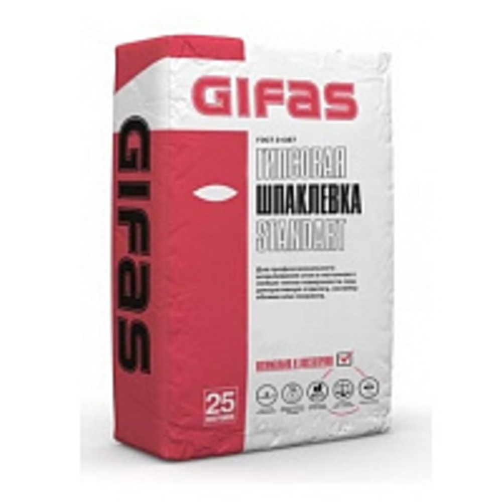 Шпаклевка гипсовая Gifas Standart 25 кг — купить в Петровиче в Санкт ...