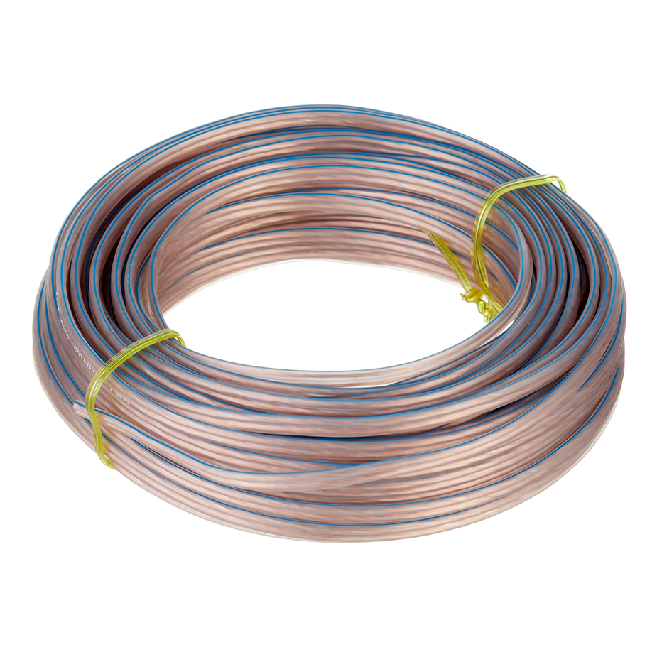 Кабель акустический 2x0,5 мм прозрачный Rexant Blue Line (20 м) — купить в Петровиче в Санкт