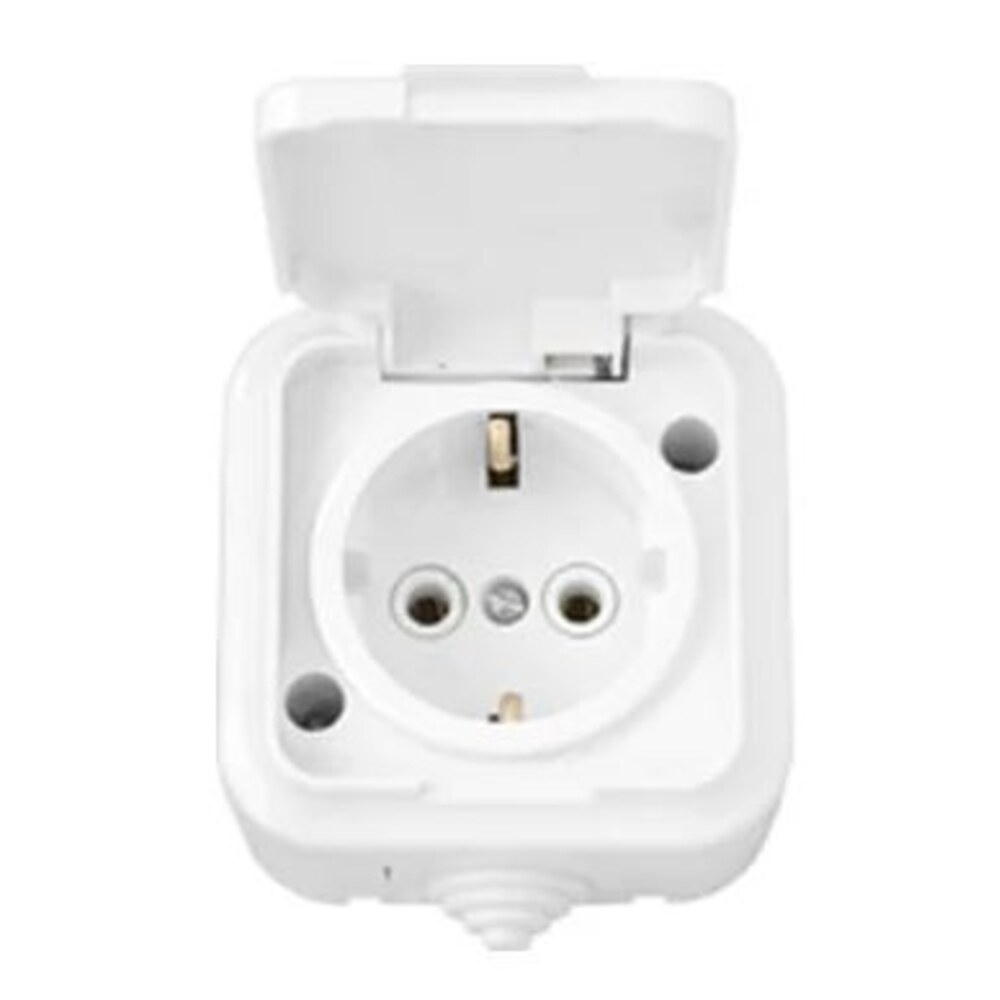 Розетка Bylectrica Пралеска Аква открытая установка с заземлением с ...