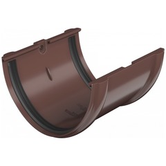 Соединитель желоба ПВХ Технониколь коричневый (359459)