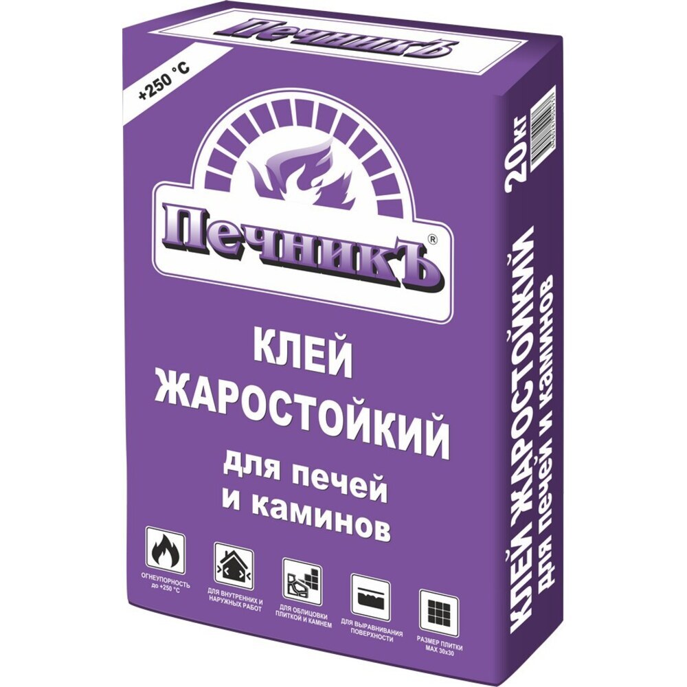 Клей Печник жаростойкий для печей и каминов 20 кг — купить в Петровиче ...