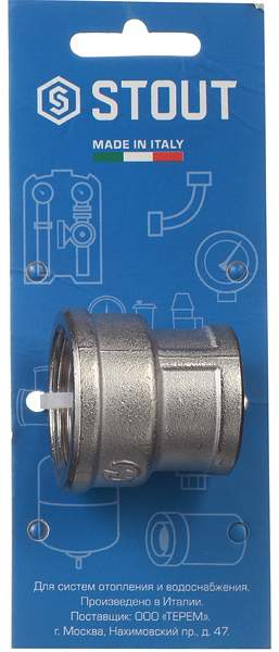 Муфта переходная Stout (SFT-0006-000134) 1 ВР(г) х 3/4 ВР(г) латунная Вид№4