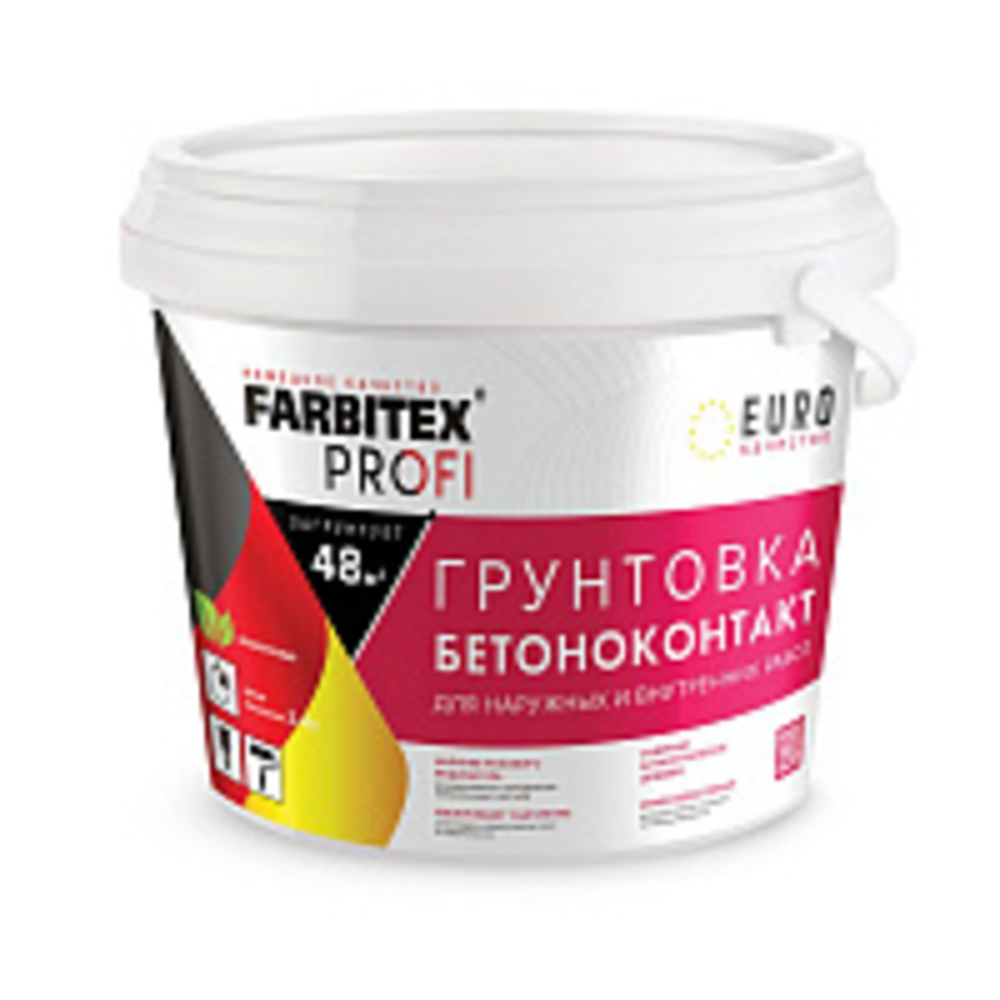Грунтовка акриловая бетоноконтакт Farbitex Профи 1,4 кг — купить в ...