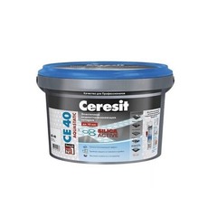 Затирка цементная Ceresit CE 40 aquastatic 07 серая 2 кг