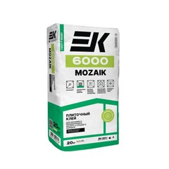 Клей для плитки, керамогранита, камня и мозаики ЕК 6000 Mozaik (класс С1) 20 кг
