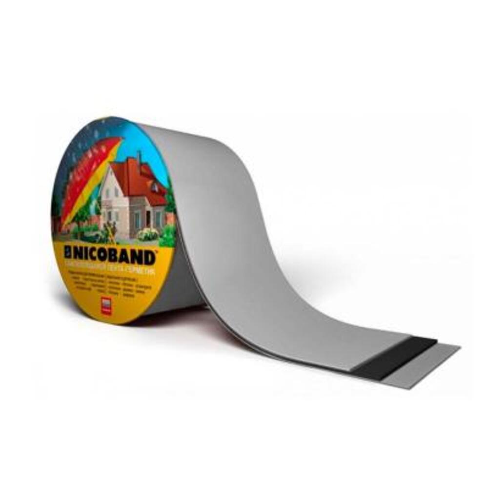 Лента гидроизоляционная Nicoband серебристая 10 м х 20 см — купить в ...