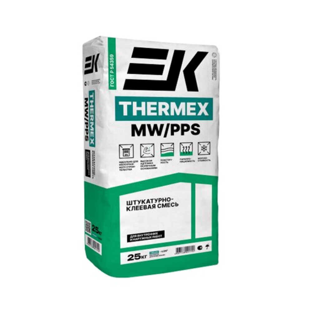 Штукатурно-клеевая смесь ЕК Thermex 25 кг — купить в Петровиче в Санкт ...