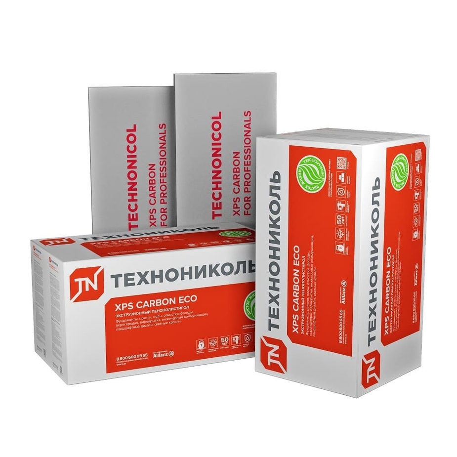 Экструдированный пенополистирол Технониколь Carbon Eco Г4 50х580х1180 ...
