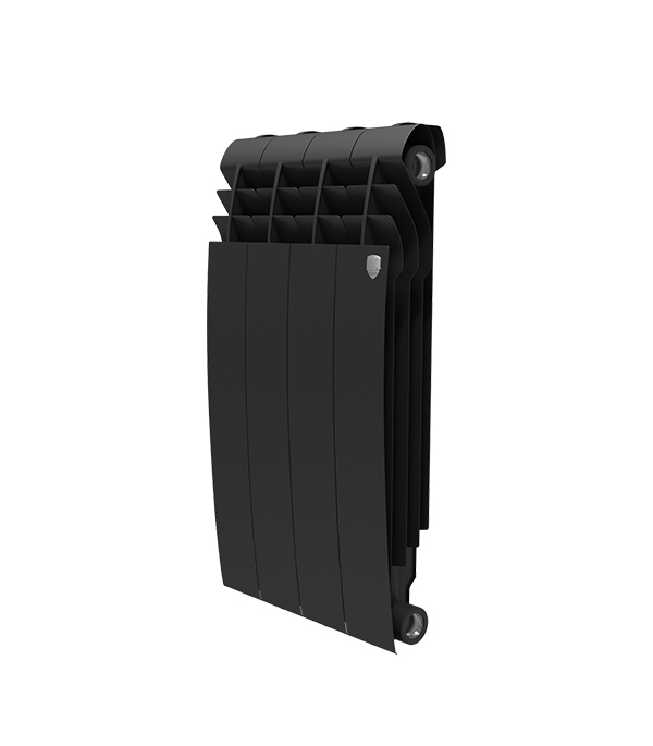 Радиатор биметаллический Royal Thermo BiLiner Noir Sable 500 мм 4 секции 1 боковое подключение черный цилиндр с внутренней резьбой м4 х 18 tv02 fzt w