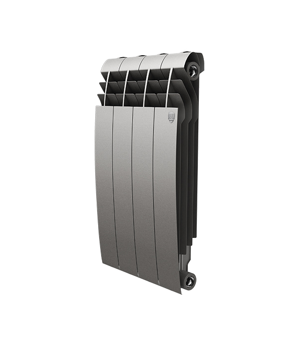 Радиатор биметаллический Royal Thermo BiLiner Silver Satin 500 мм 4 секции 1 боковое подключение серебро цилиндр с внутренней резьбой м4 х 18 tv02 fzt w