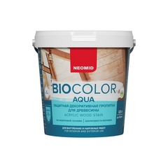 Антисептик Neomid Biocolor Aqua декоративный для дерева белый 0,9 л