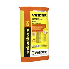 Клей для пенополистирола Vetonit Weber.therm EPS 25 кг