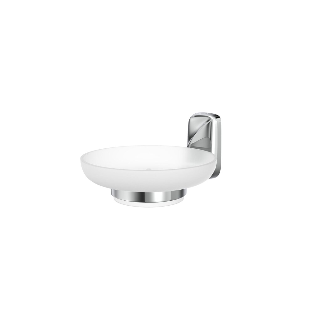 Мыльница для ванной Fora Flower с держателем сталь/стекло хром (FOR-FL036) мыльница для ванной fora drop с держателем сталь хром for dp036