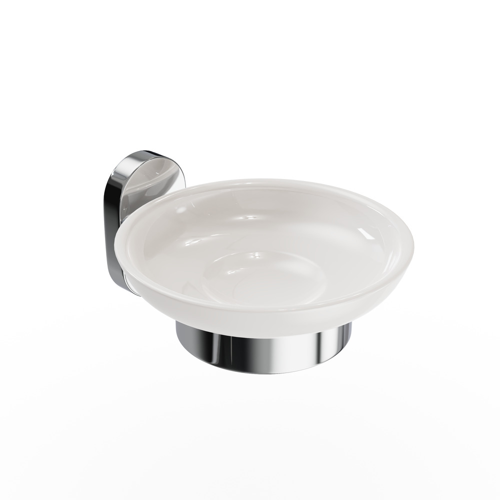 мыльница letoile home мыльница керамическая белый Мыльница для ванной Fora Brass с держателем металл/керамика хром (BR036)