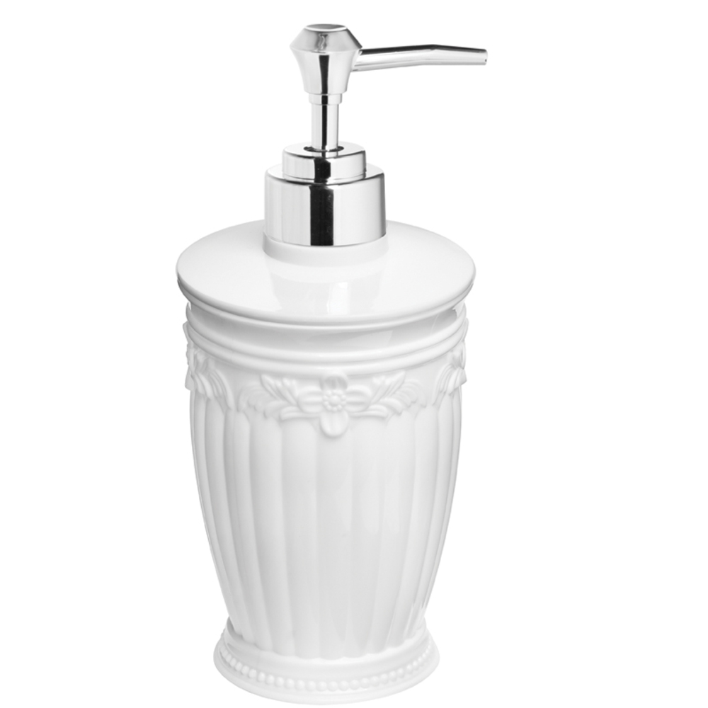 Дозатор для мыла Fora Elegance настольный пластик белый (FS-41W)