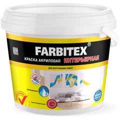 Краска акриловая Farbitex для потолков 1,1 кг