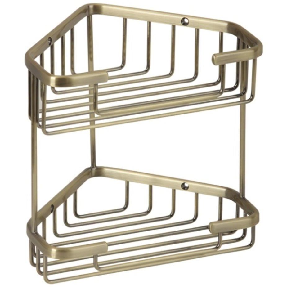 Полка-решетка для ванной Veragio Basket угловая 185x185х200 мм латунь ...