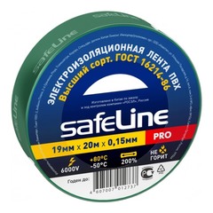 Изолента 0,15х19мм зеленая (20м) Safeline