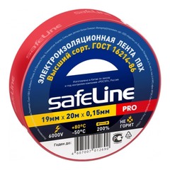 Изолента 0,15х19мм красная (20м) Safeline