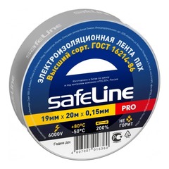 Изолента 0,15х19мм серо-стальной (20м) Safeline