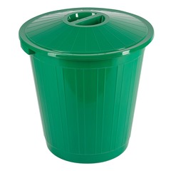 Бак бытовой Элластик-Пласт 70 л пластиковый с крышкой зеленый