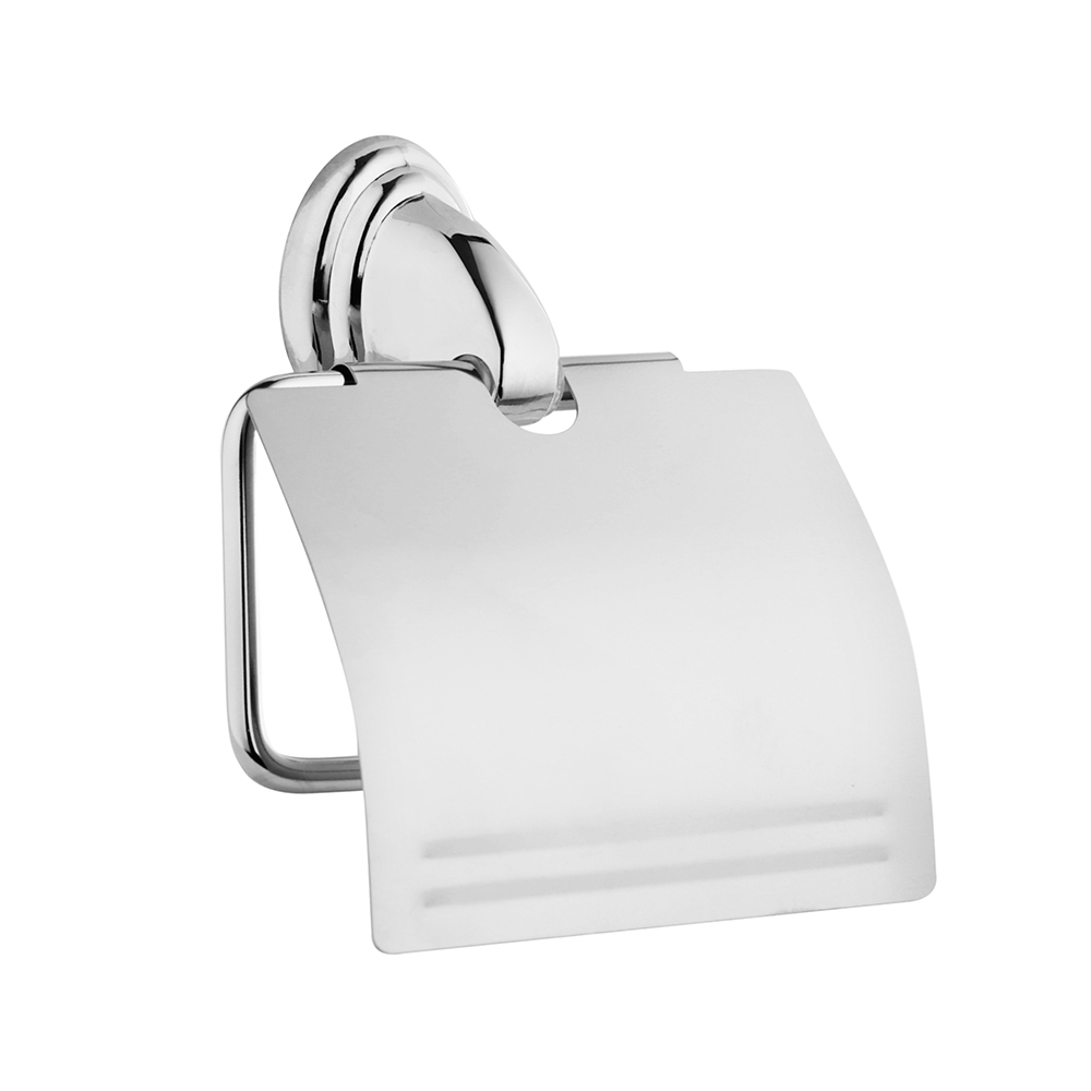 Держатель для туалетной бумаги Fora Noval с крышкой металл хром (N043) держатель туалетной бумаги fora brass br015
