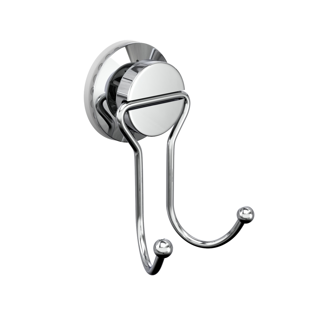 Крючок для ванной Fora Atlant двойной на присоске металл хром (A053) кольцо для полотенец fora atlant a011 хром