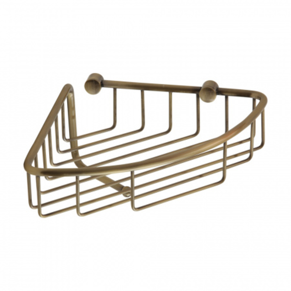 Полка-решетка для ванной Veragio Basket угловая 110х220х220 мм латунь .